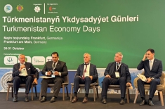 Podiumsdiskussion Ausbau der Handelsbeziehungen zwischen Turkmenistan und Deutschland: Erfolge und Chancen. Foto: V. Nikitenko