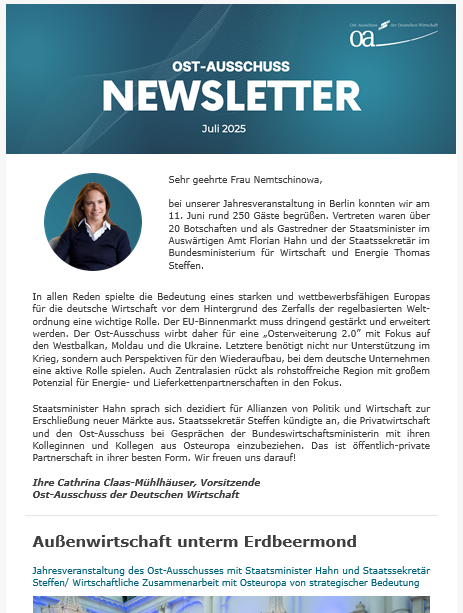 Ost-Ausschuss Newsletter